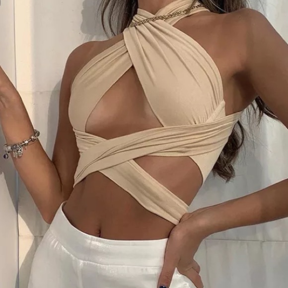 Tops - Nude wrap top